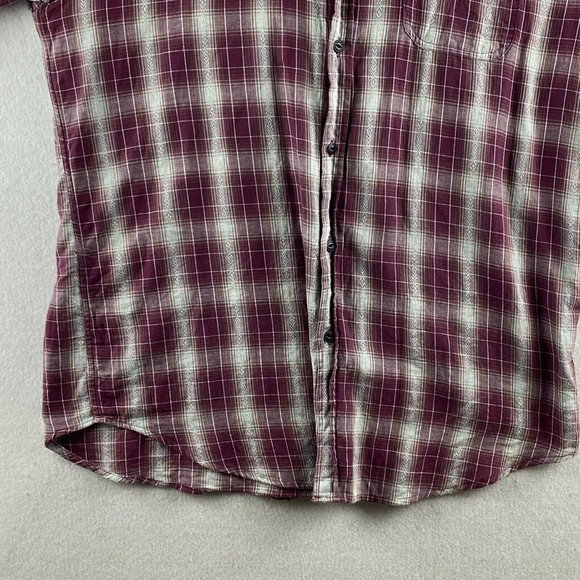 Ezekiel Button-Up Shirt Mens XL Multicolor Plaid Short Sleeve Button Collar - Picture 4 of 16